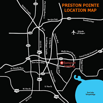 Map of Preston Pointe Orlando Florida